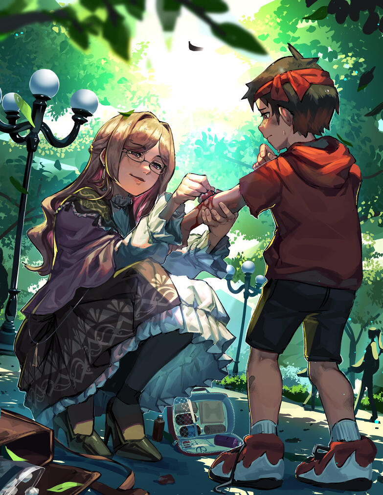 Example of Rendered Full-Body with multiple characters and background ($700)